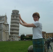 Holding up the Leaning Tower of Pisa